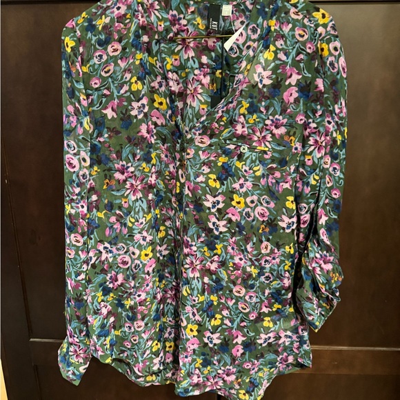 Kut from the Kluth Jasmin Chiffon Button Down Shirt - nwt - Picture 1 of 3